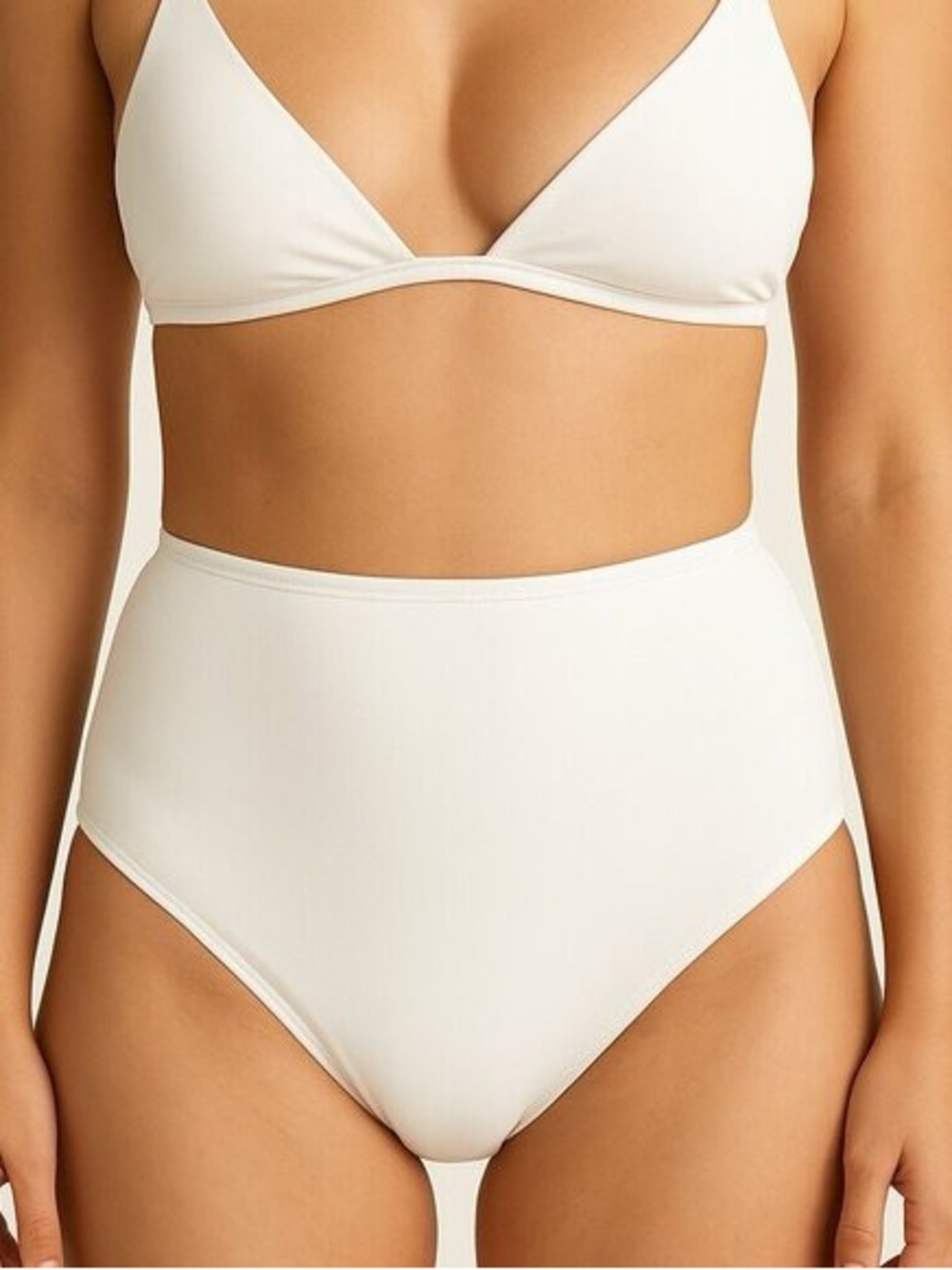 Sleeper White High Waisted Bikini Bottoms NWT Medium